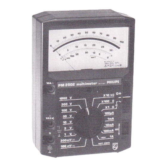 Philips PM 2502 Gebrauchsanleitung
