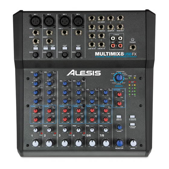 Alesis MultiMix8 USB2.0 Bedienungsanleitung