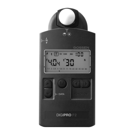 Gossen DIGIPRO F2 Bedienungsanleitung