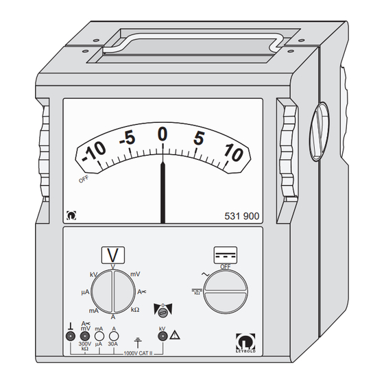 LEYBOLD 531 900 Gebrauchsanweisung