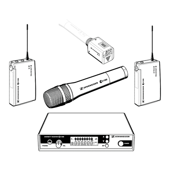 Sennheiser Evolution Wireless series Bedienungsanleitung