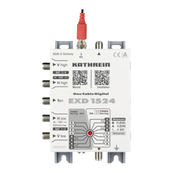 Kathrein EXD 1524 Anleitung