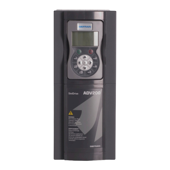 gefran SIEIDrive ADV200 DC Serie Schnellanleitung Zur Installation Spezifikationen Und Anschluss