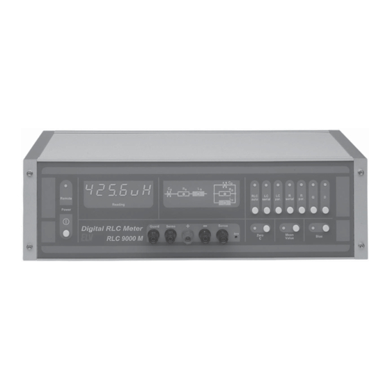 elv RLC 9000 Bau- Und Bedienungsanleitung