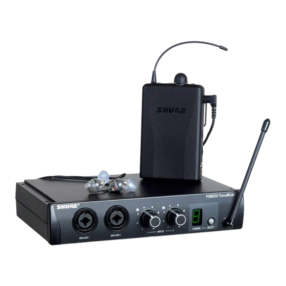 Shure PSM200 Bedienungsanleitung