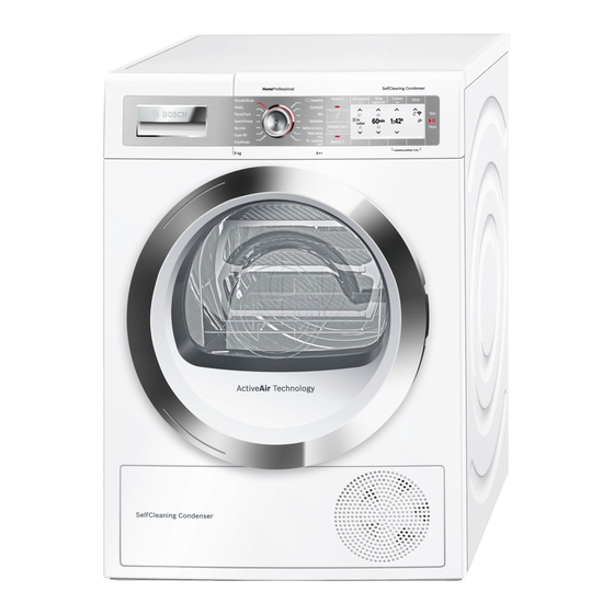 Bosch WTYH7780 Gebrauchs- Und Aufstellanleitung