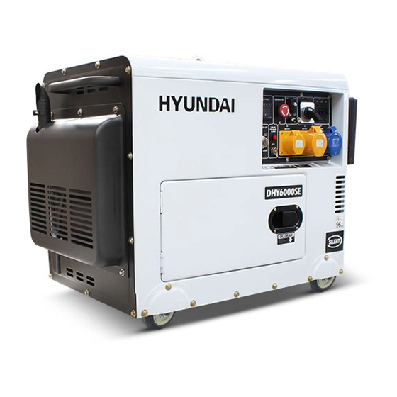 Hyundai power products DHY6000SE D Bedienungshandbuch (Originalbetriebsanleitung