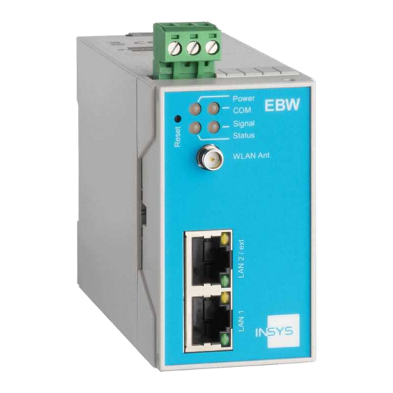 insys icom EBW-W100 Benutzerhandbuch