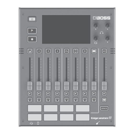 Boss Gigcaster 8 GCS-8 Referenz-Anleitung