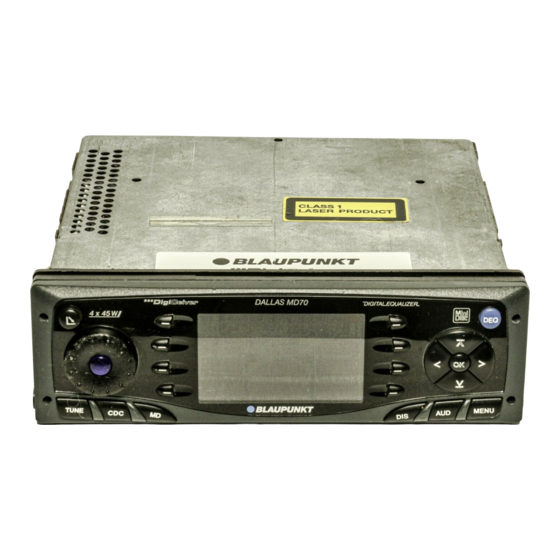 Blaupunkt Dallas md70 cd Einbauanweisungen