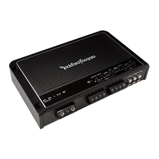 Rockford Fosgate PRIME series Einbau Und Betrieb