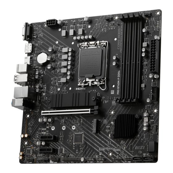 MSI PRO B760M-P Benutzerhandbuch