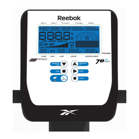 Reebok B7e Bedienungsanleitung