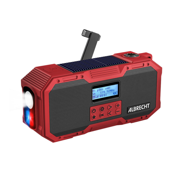 Albrecht Audio DR 112 Anleitung