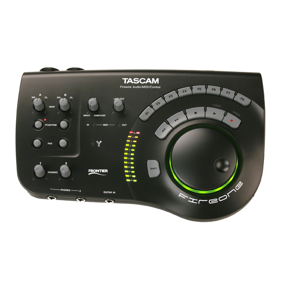 Tascam FireOne Benutzerhandbuch