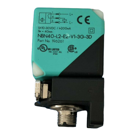 Pepperl+Fuchs NBN40-L2-E2-V1-3G-3D Betriebsanleitung
