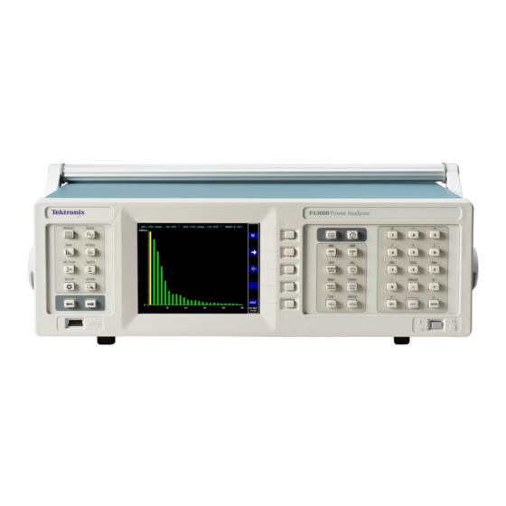 Tektronix PA3000 Benutzerhandbuch