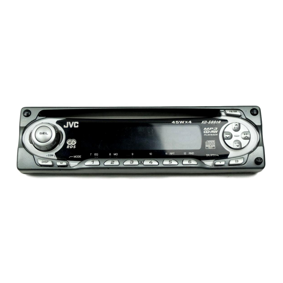JVC KD-S891R Installationsanleitung