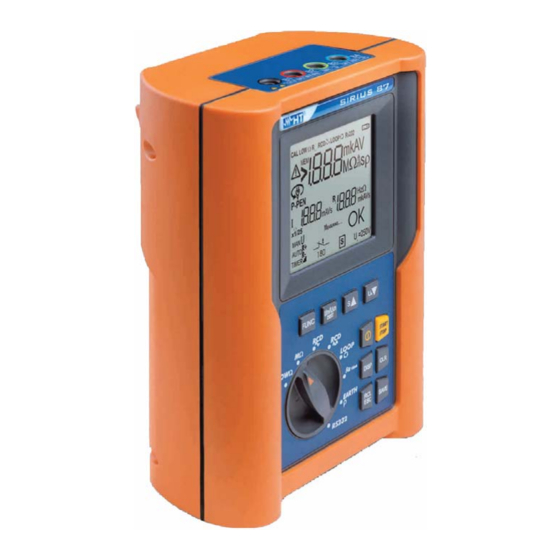 HT Instruments SIRIUS 87 Bedienungsanleitung