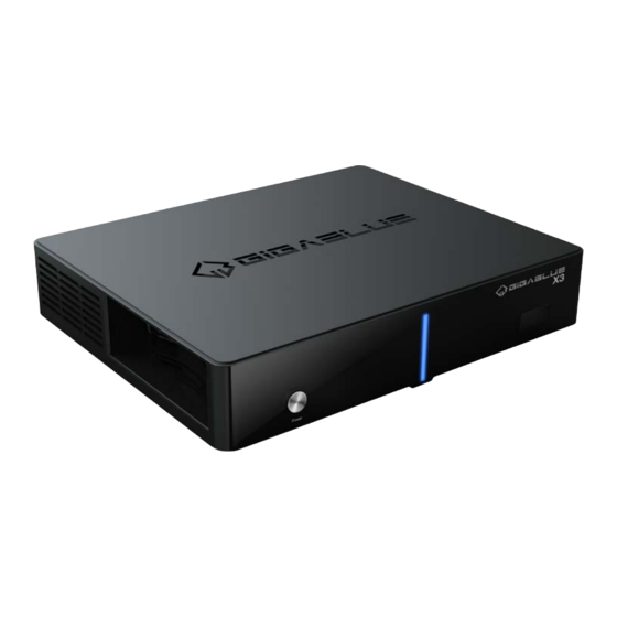 GigaBlue HD X3 Handbuch