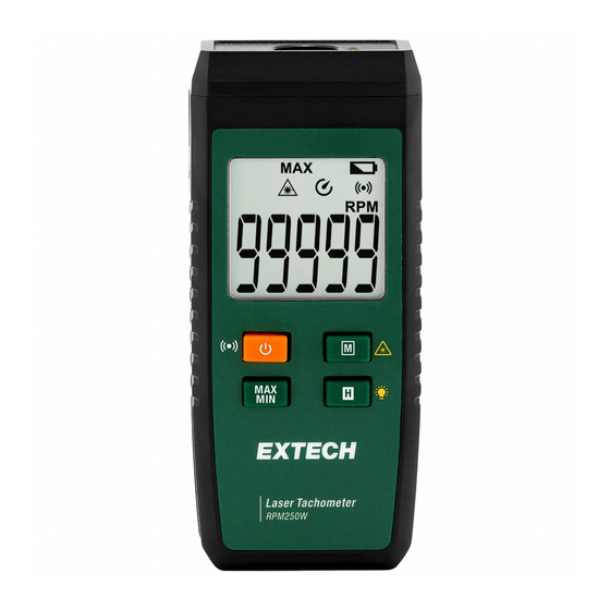 Extech RPM250W Kurzanleitung
