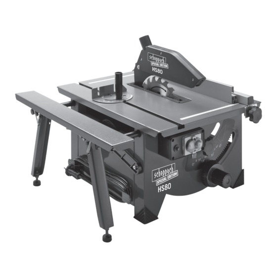 Scheppach HS80 Originalanleitung