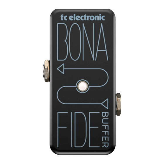 TC Electronic BONAFIDE BUFFER Schnellstartanleitung