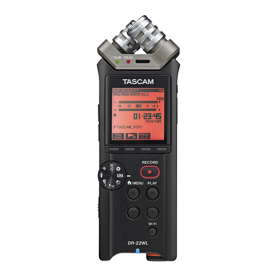 Tascam DR-22WL Kurzanleitung