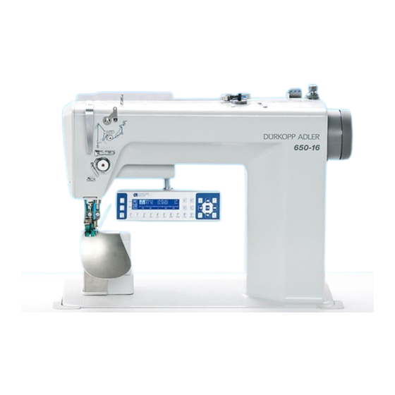 Dürkopp Adler 650-16 Serviceanleitung