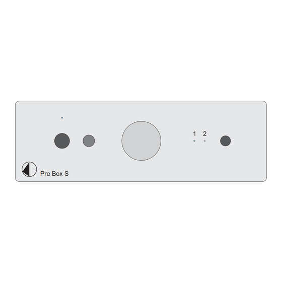 Pro-Ject Audio Systems Box Design Bedienungsanleitung