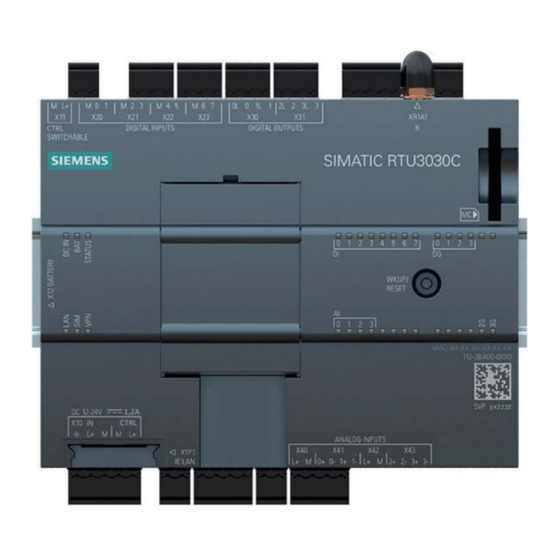 Siemens SIMATIC RTU3030C Handbücher
