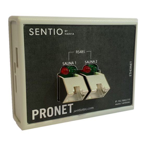 Sentiotec PRONET Webserver Handbücher