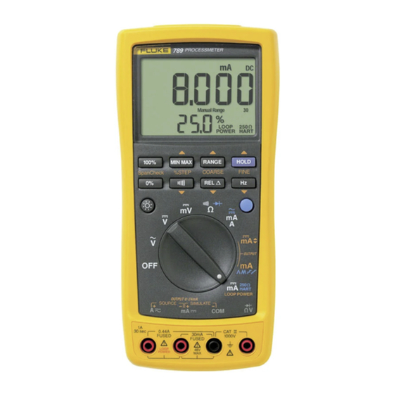 Fluke ProcessMeter 789 Bedienungshandbuch