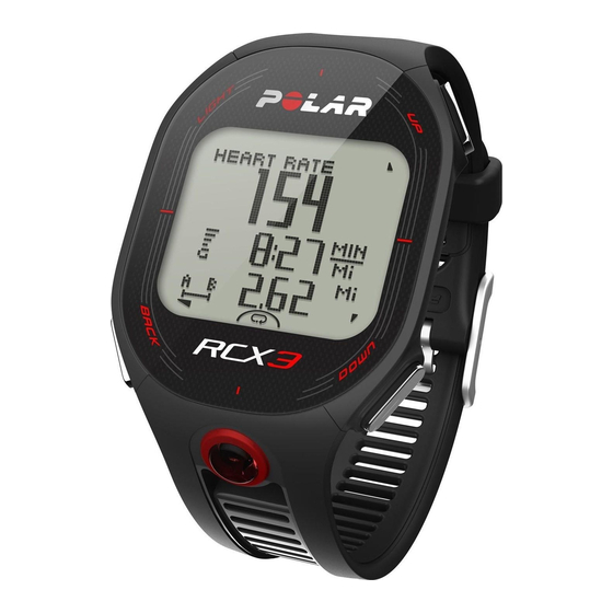Polar RCX3 Kurzanleitung