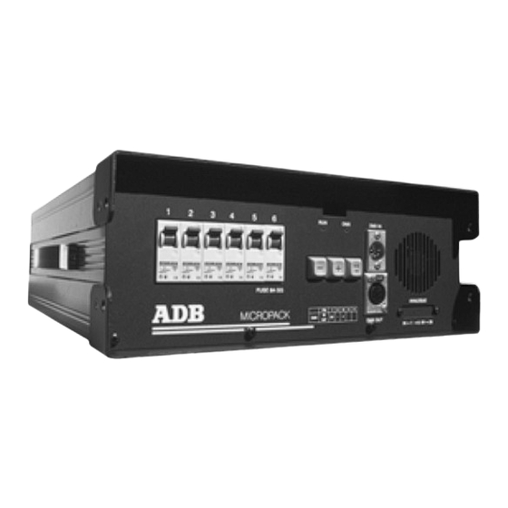 ADB MICROPACK Bedienungsanleitung