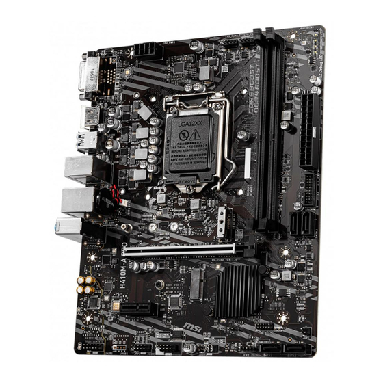 MSI H410M PRO Bedienungsanleitung