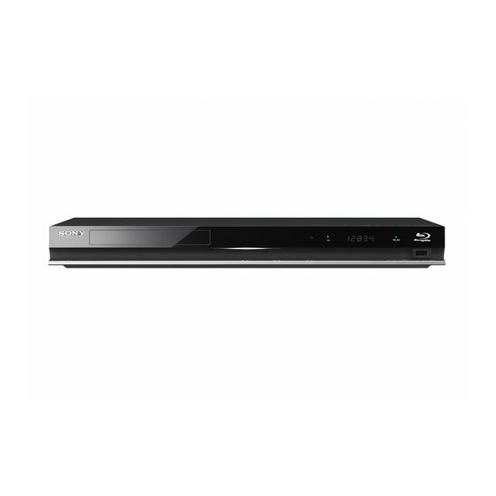 Sony BDP-S570 Bedienungsanleitung