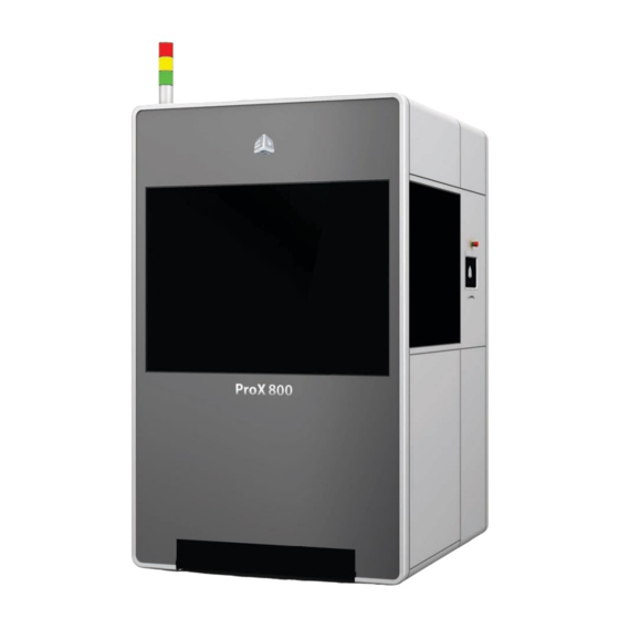 3D Systems ProX 800 Anlagenhandbuch