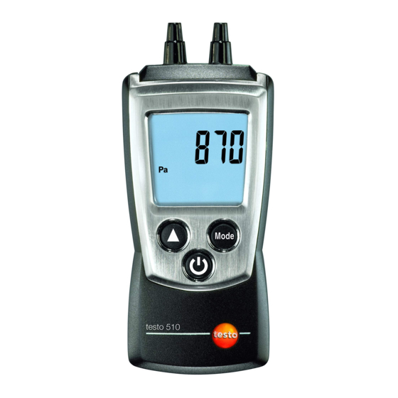 testo 510 Bedienungsanleitung