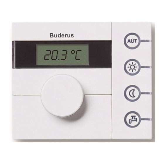 Buderus RC20 Bedienungsanleitung
