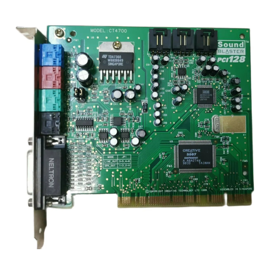 Creative Sound Blaster PCI Benutzerhandbuch