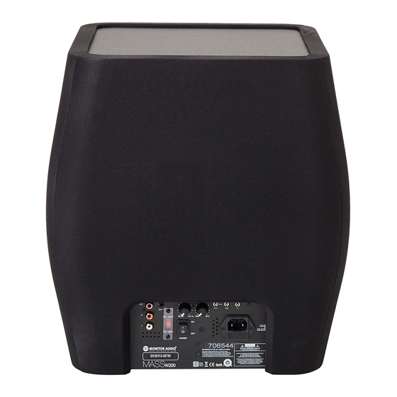 Monitor Audio MASS W200 Bedienungsanleitung