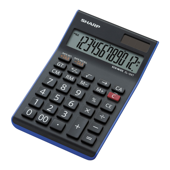 Sharp ELSI MATE EL-124T Bedienungsanleitung