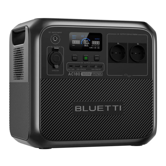 Bluetti AC180 Benutzerhandbuch