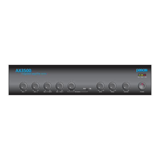 Paso AX3512 Bedienungsanleitung