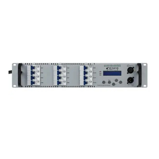 thomann Stairville D1210T Bedienungsanleitung