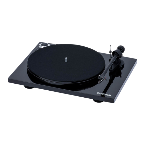 Pro-Ject Audio Systems Essential III Flexi-Range Bedienungsanleitung