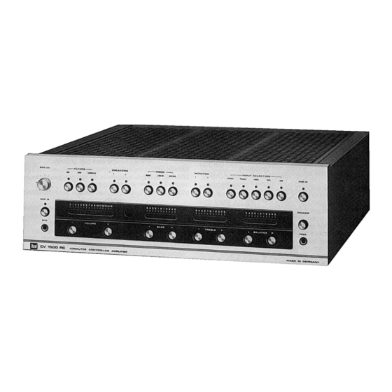 Dual CV 1500 RC Bedienungsanleitung