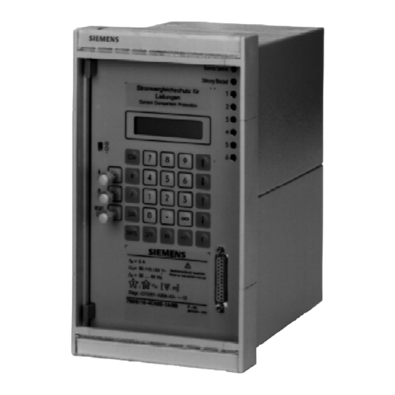 Siemens 7SD511 Gerätehandbuch