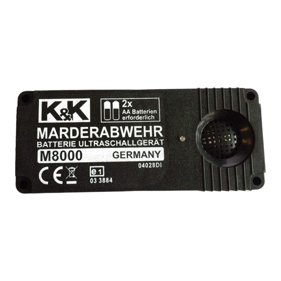 K&K M8000 Bedienungsanleitung